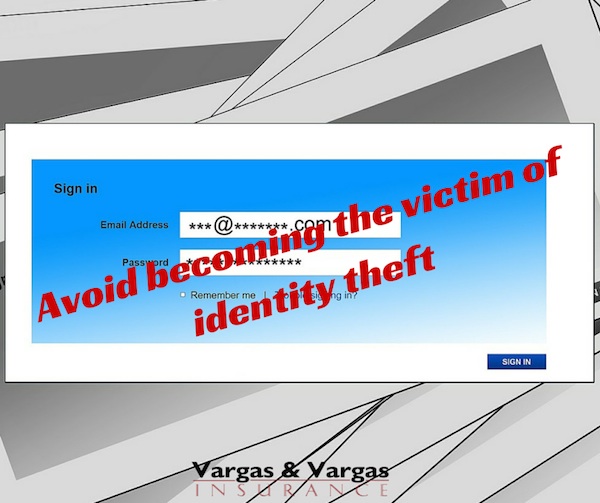 Avoid becoming the victim of identity