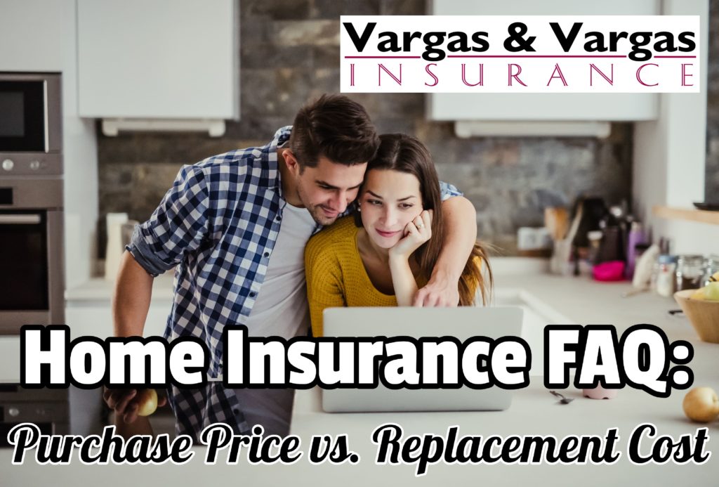 couple looking up home insurance information in their kitchen